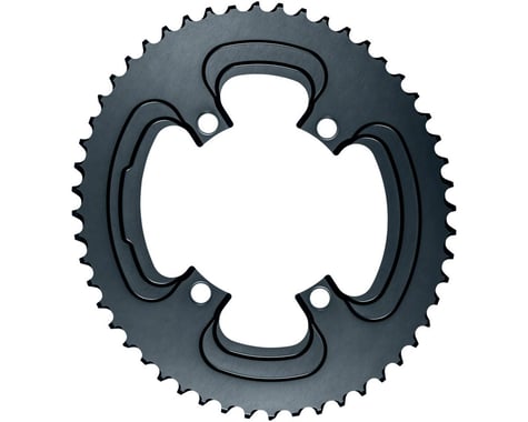Absolute Black Winter 2x Oval Chainring (Silver) (110mm BCD)